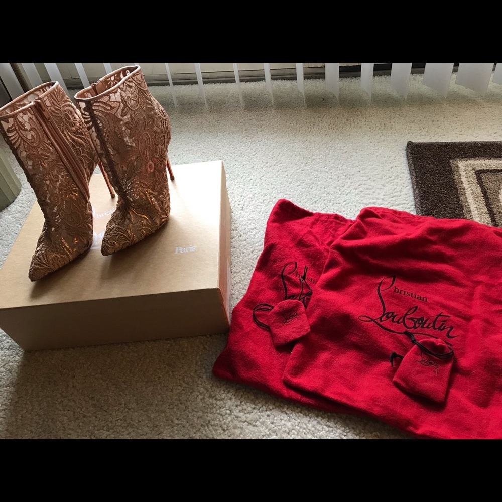 Christian Louboutin Floral Laced "Gypsybootie"